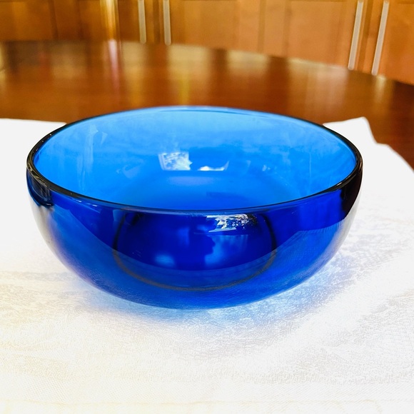 Cobalt blue glass 4 Pc breakfast serving set - Picture 11 of 14